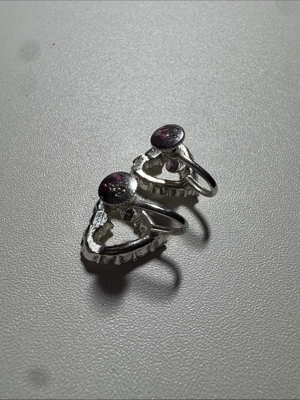 Silver-Tone Crystal Clip-On Earrings Set - Heart & Floral Designs